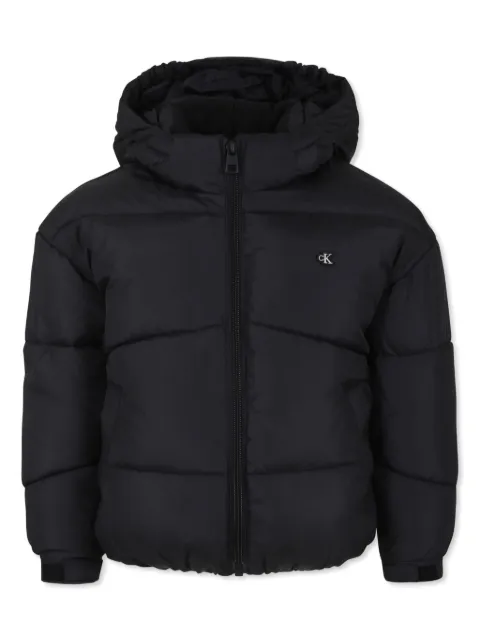 Calvin Klein Kids logo-appliqué puffer jacket