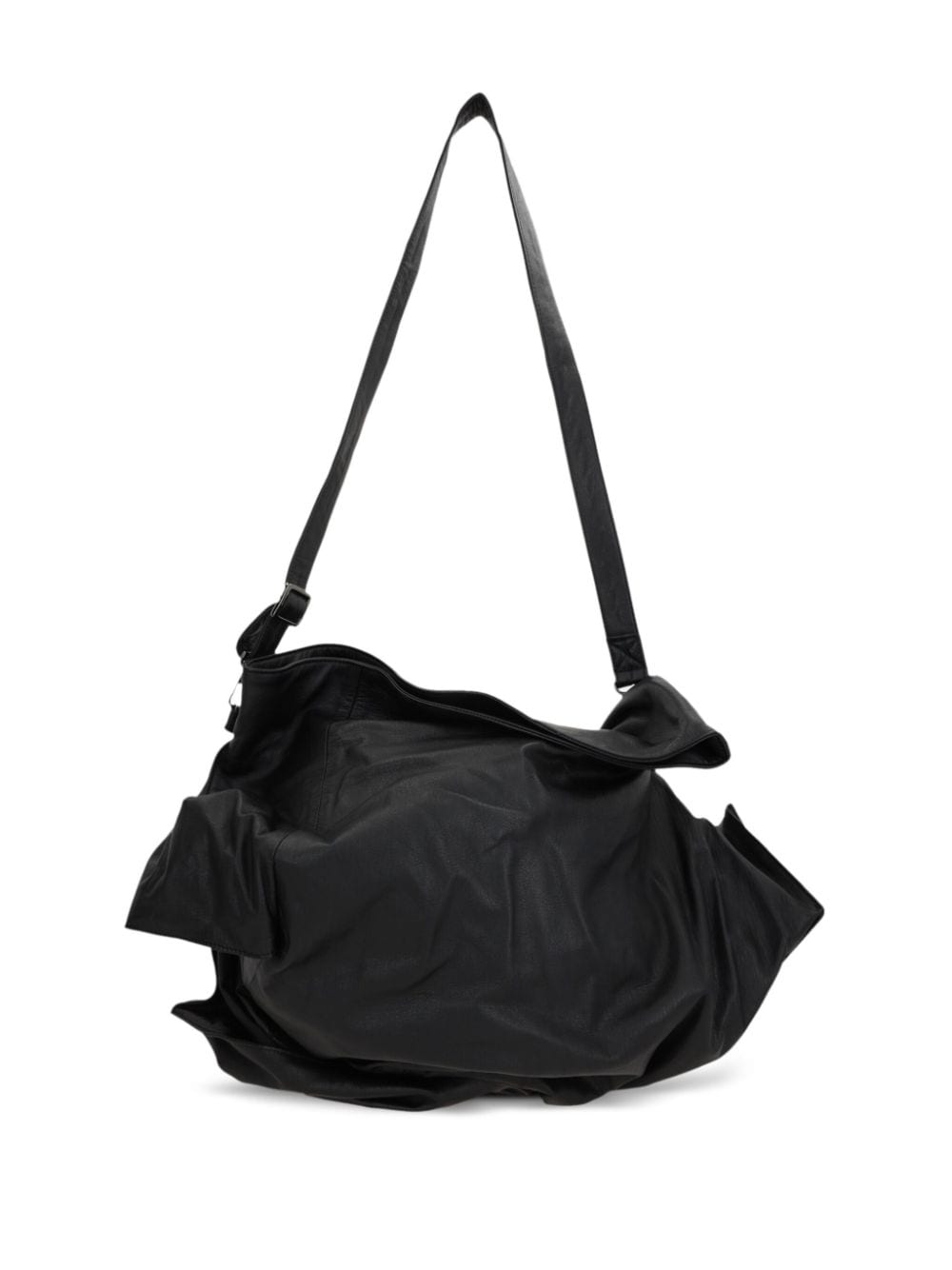 Shop Discord Yohji Yamamoto Cubic Leather Shoulder Bag In 黑色