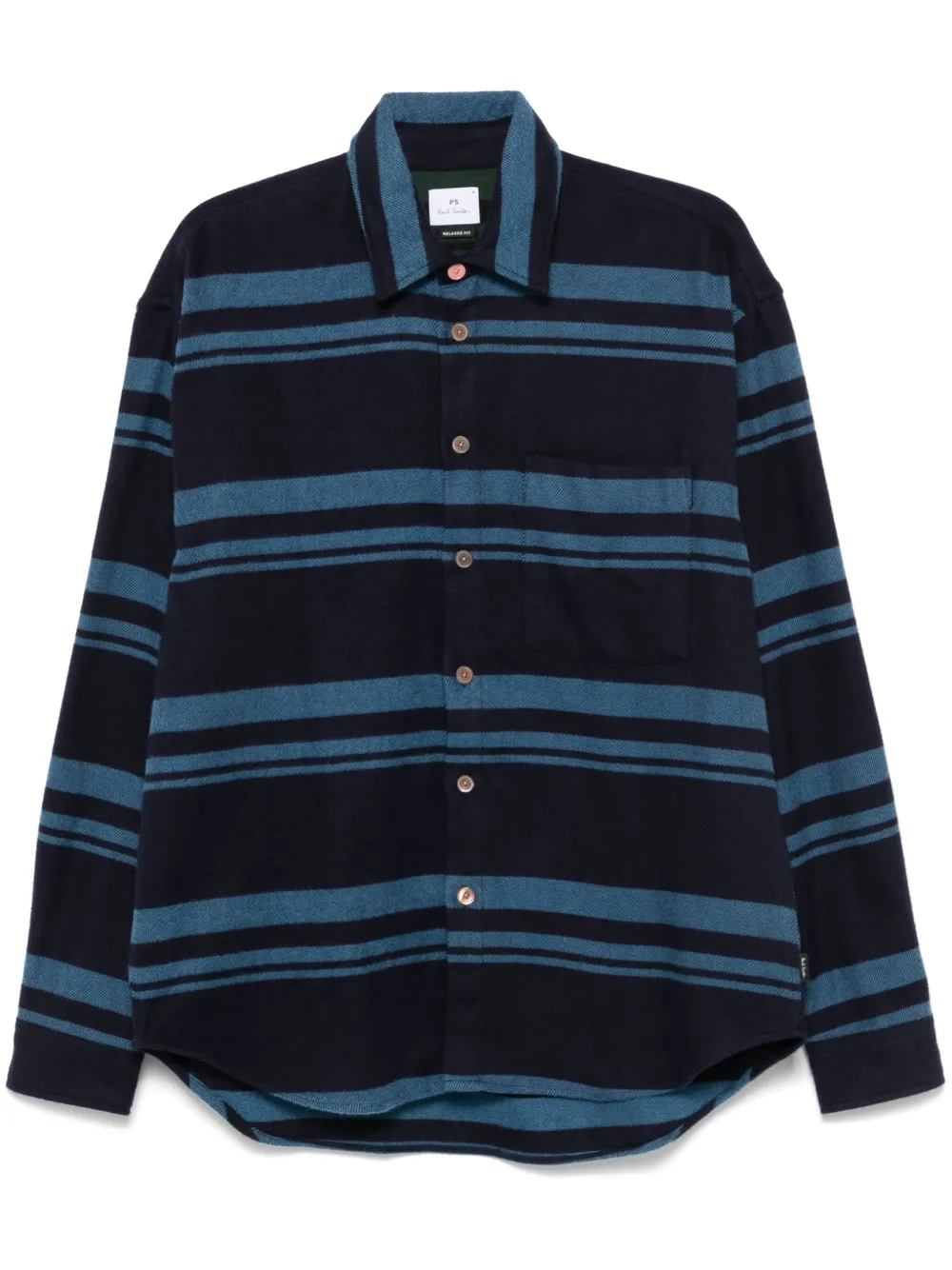 PS Paul Smith Gestreept overhemd Blauw