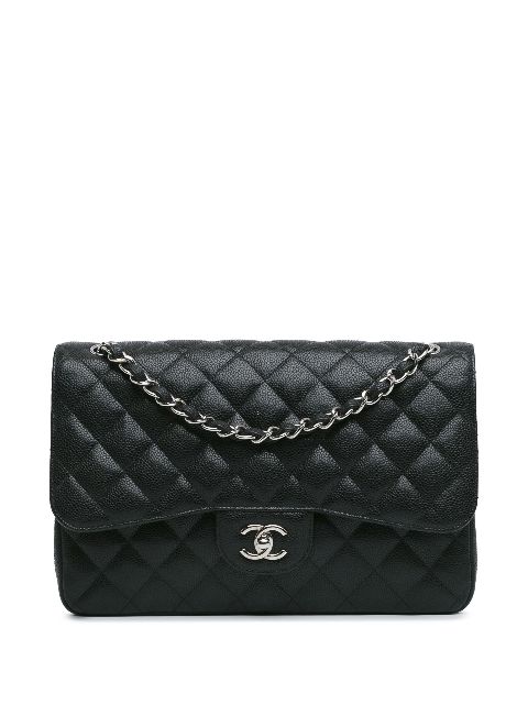 CHANEL 2013-2014 Jumbo Classic Caviar Double Flap shoulder bag Women