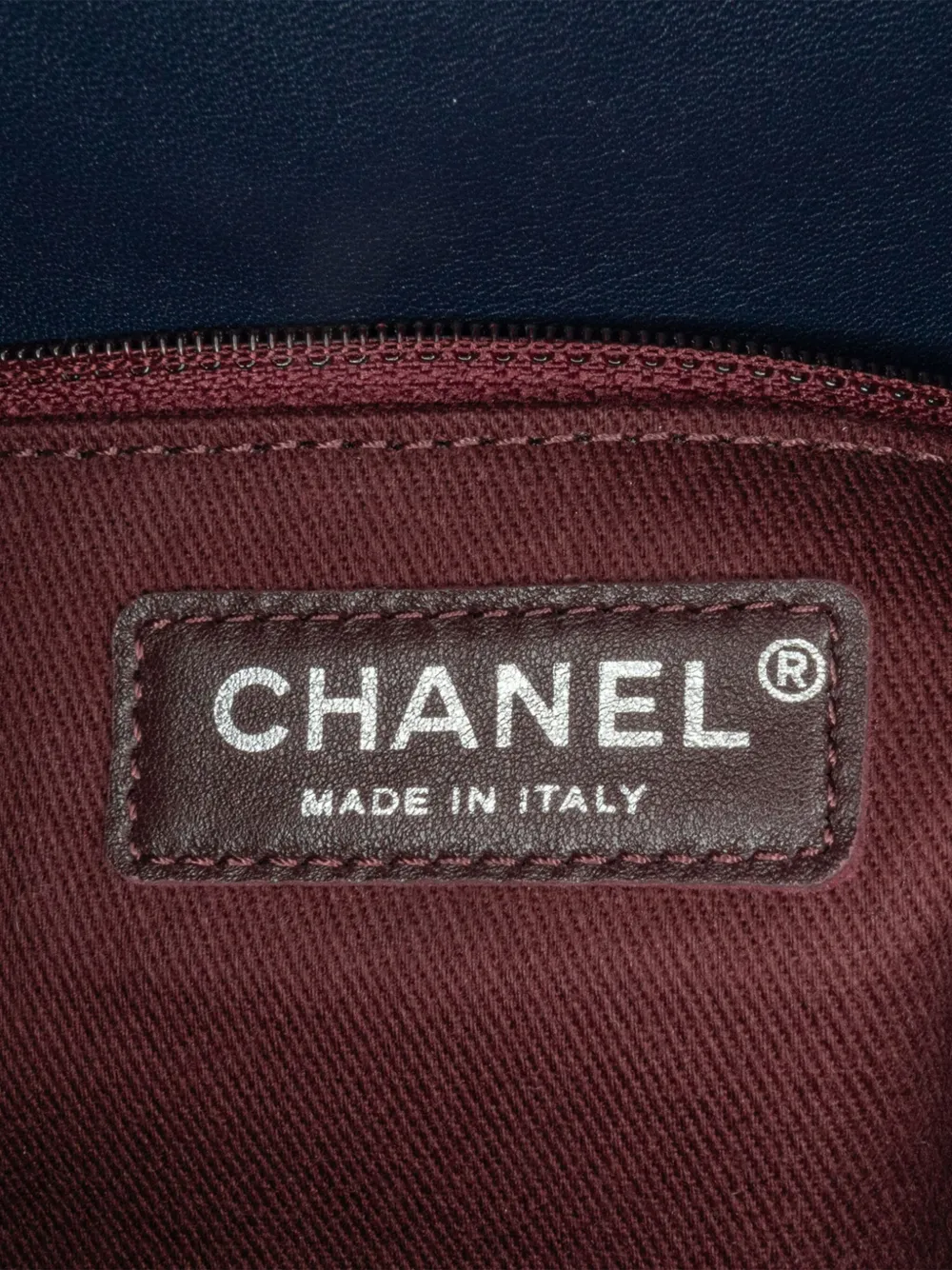 Pre-owned Chanel 2016-2017 Canvas Stripe Flap Shoulder Bag In Blue