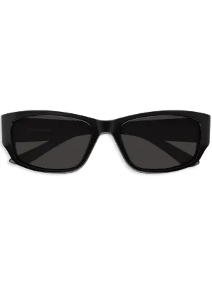 バレンシアガ　サングラス　ウィメンズ ブラック の ウィメンズ Dynasty Rectangle サングラス