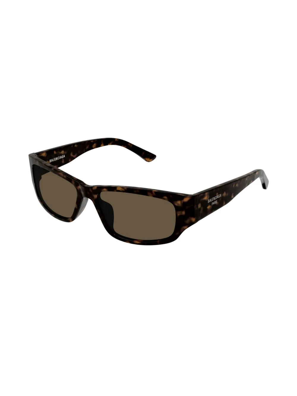 Balenciaga Eyewear Zonnebril met rechthoekig montuur Bruin