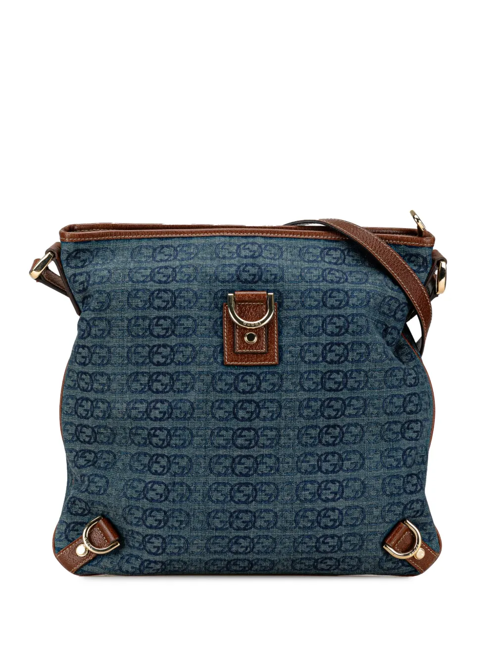 Gucci Pre-Owned 2000-2015 アビー Dリング デニムショルダーバッグ - ブルー Gucci Pre-Owned 2000-2015 アビー Dリング デニムショルダーバッグ - ブルー