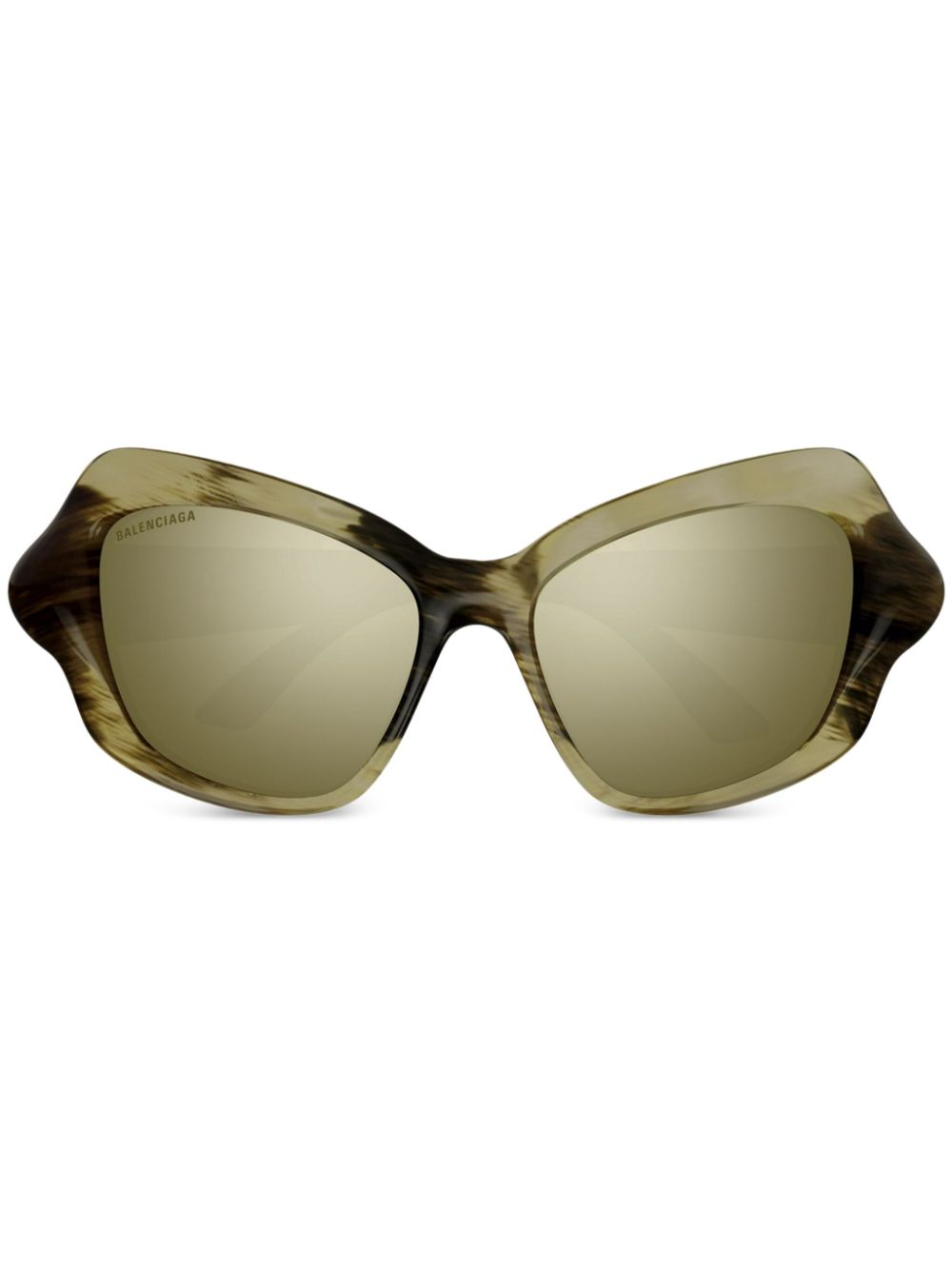 Balenciaga Eyewear Zonnebril met oversized montuur Bruin