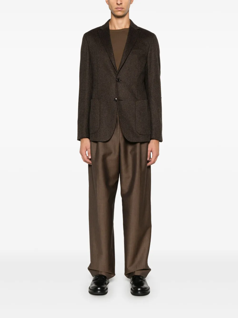 Zegna Geruite blazer - Bruin