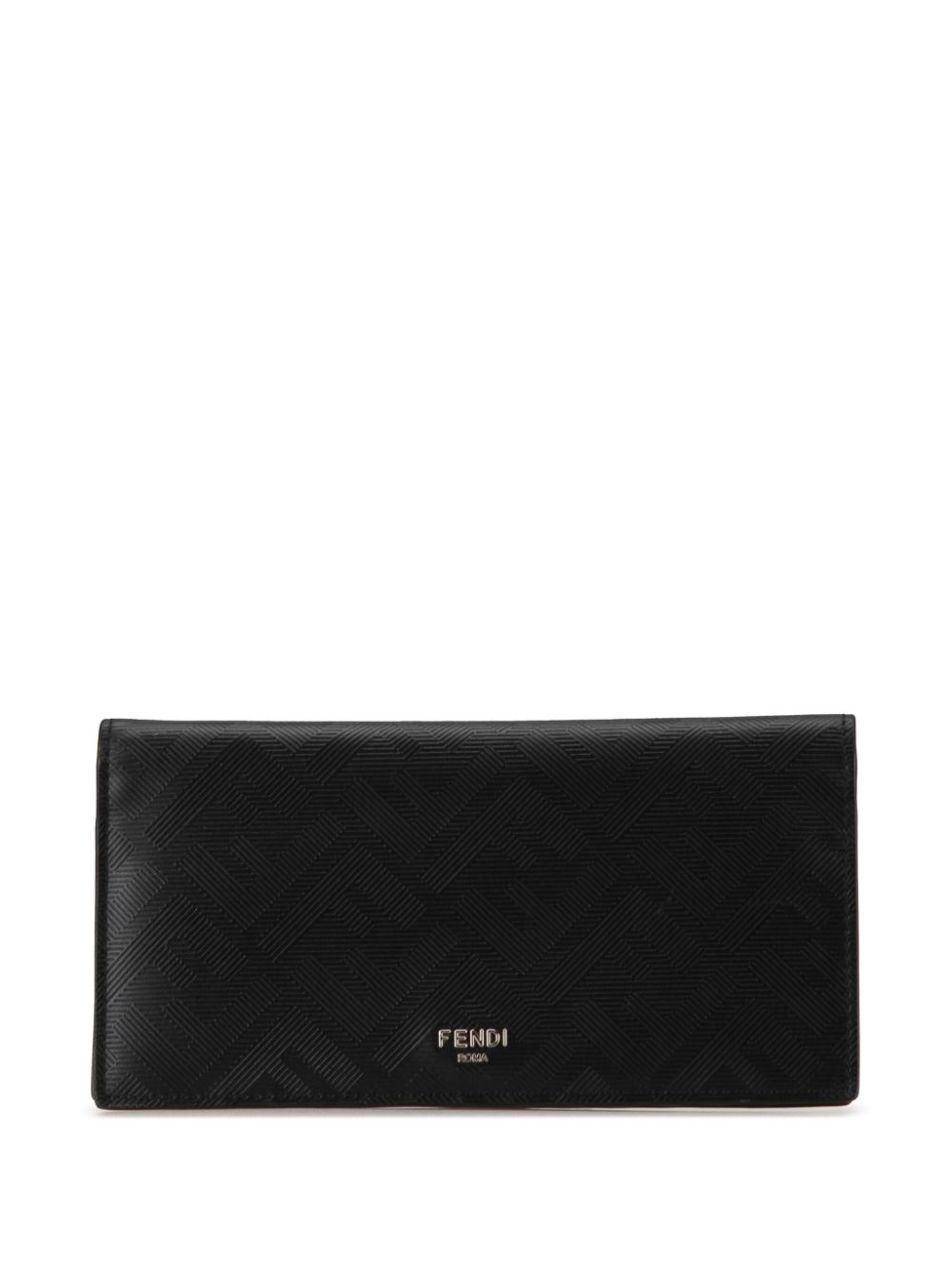 Fendi Pre Owned 2000 2010 Zucca Shadow Leather Wallet Long Wallets Black FARFETCH IE