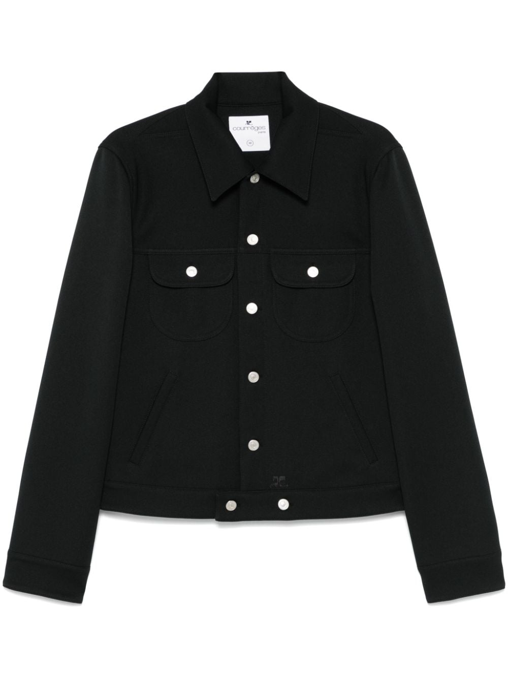 Courrèges Twill Trucker Jacket In Schwarz