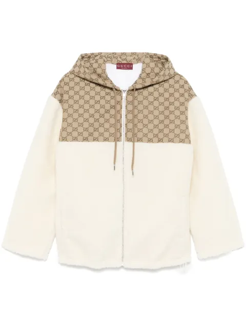Gucci chamarra texturizada con motivo GG en intarsia