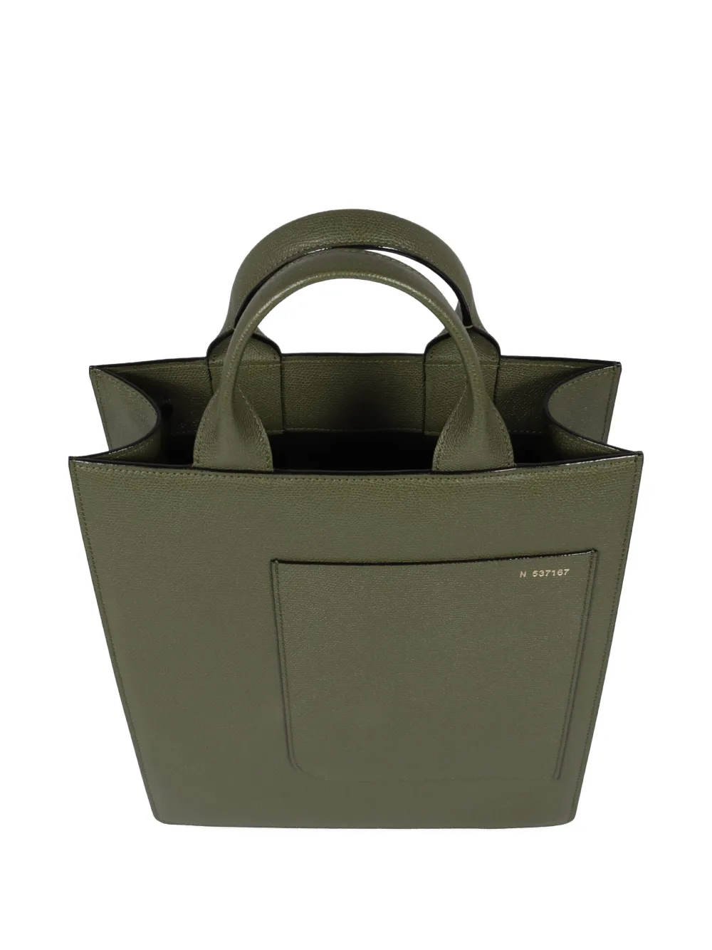 Valextra Boxy mini-shopper Groen