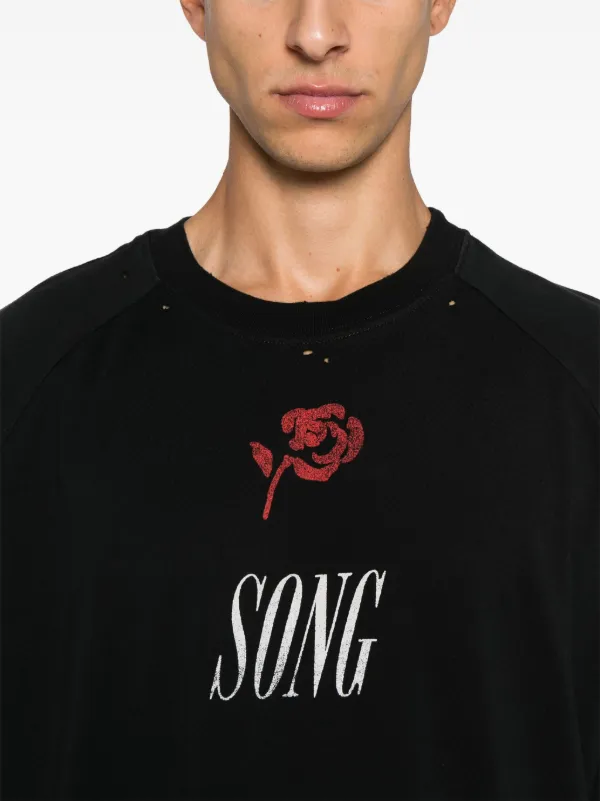【関税込み】Song for the Mute ブラック ポケットTシャツ Song For The Mute Song-print T-shirt | Black | FARFETCH