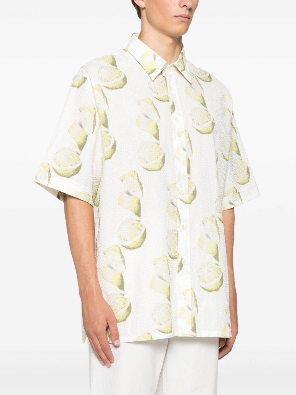 Givenchy lemon-print seersucker shirt Men