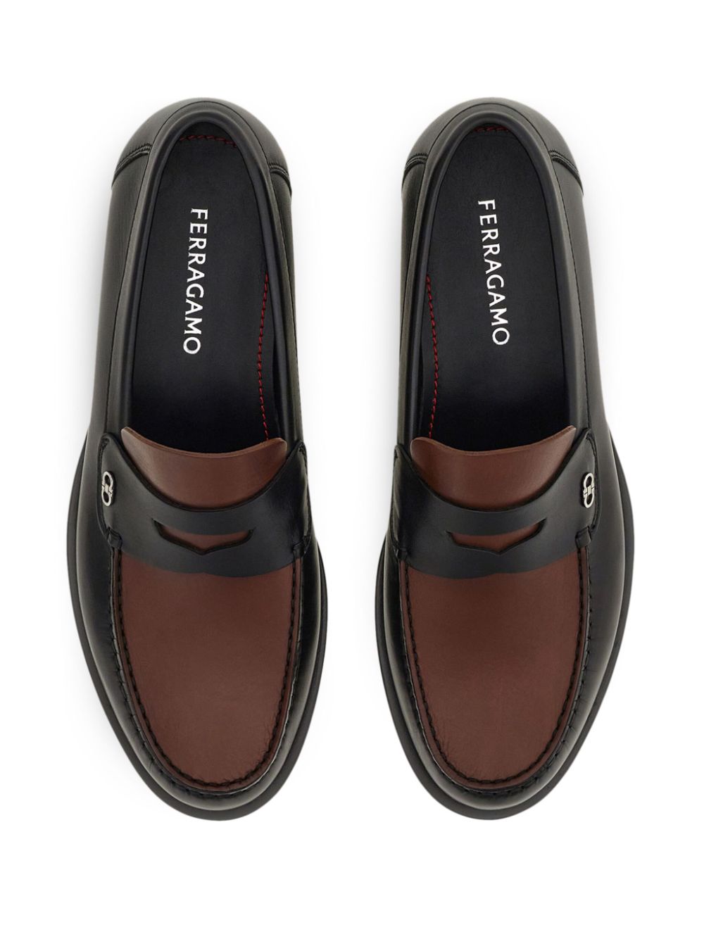 Ferragamo Gancini loafers Zwart