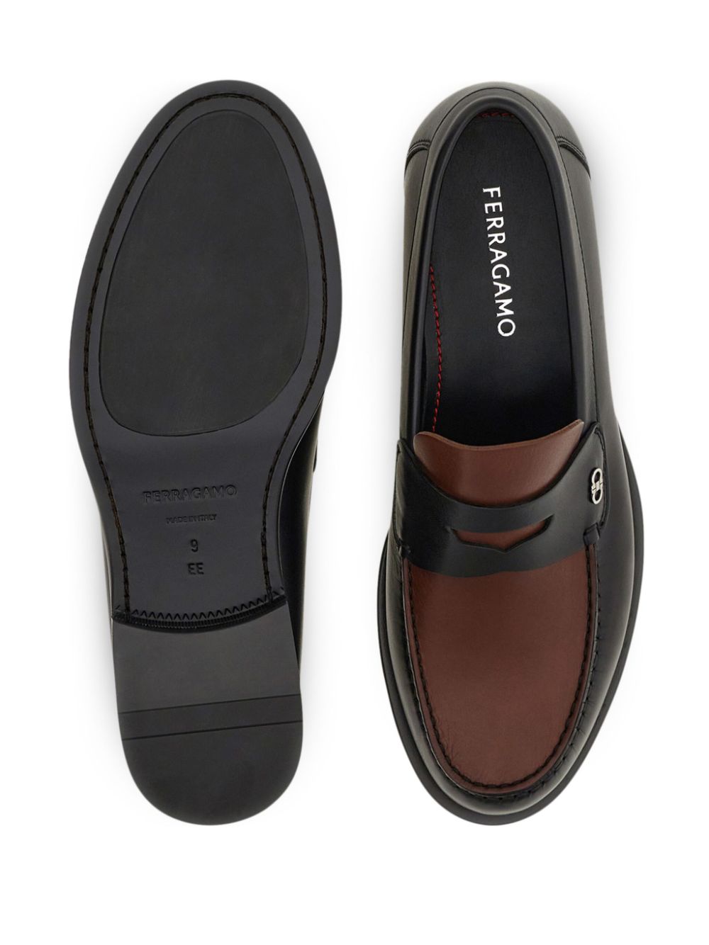 Ferragamo Gancini loafers Zwart