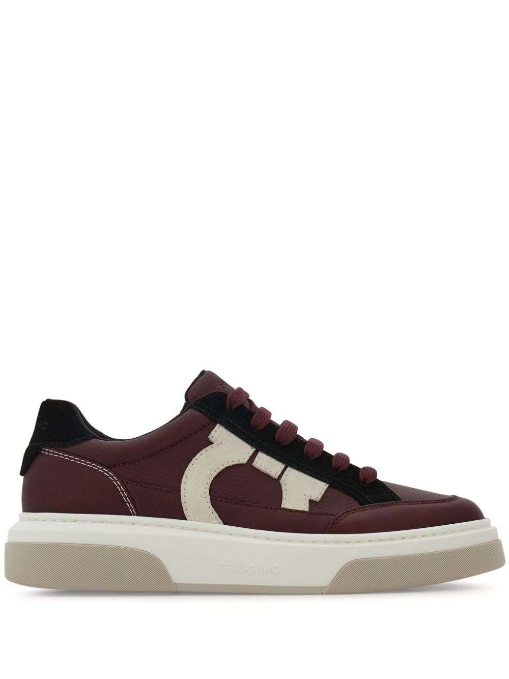 Ferragamo Gancini-appliqué sneakers Red