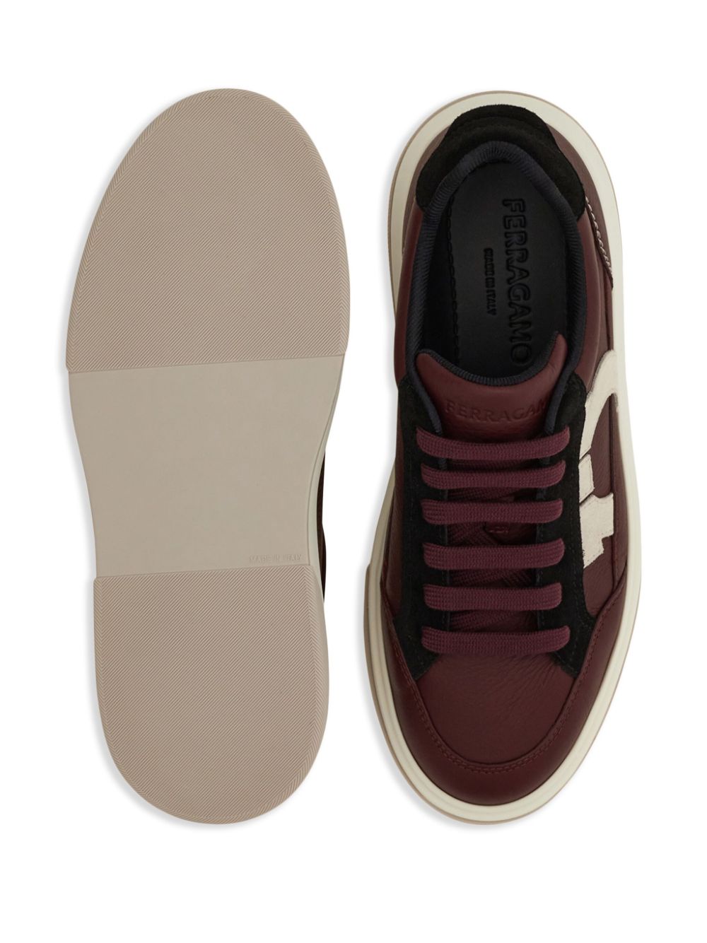 Ferragamo Sneakers met Gancini-applicatie Rood