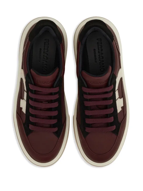 Ferragamo Gancini-appliqué Sneakers Red FARFETCH PH