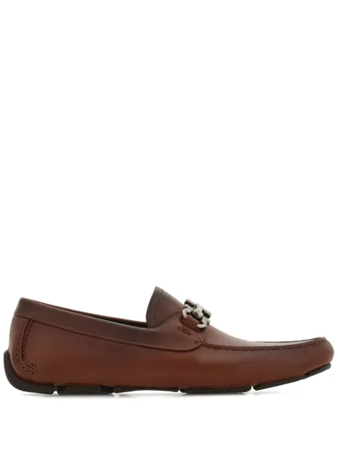 Ferragamo Gancini plaque loafers