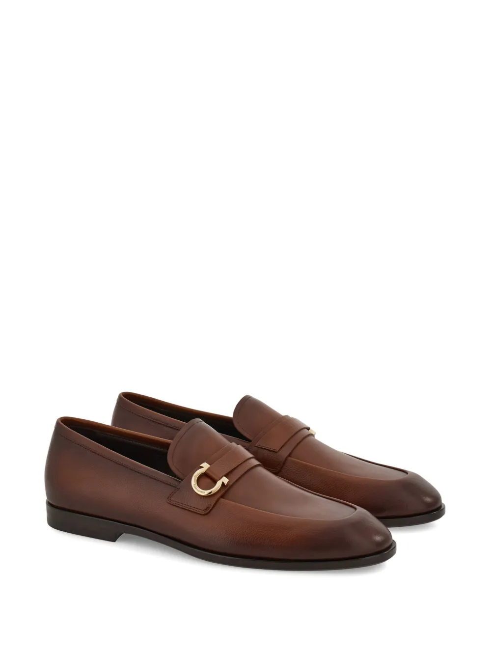 Ferragamo Loafers met Gancini-plakkaat - Bruin