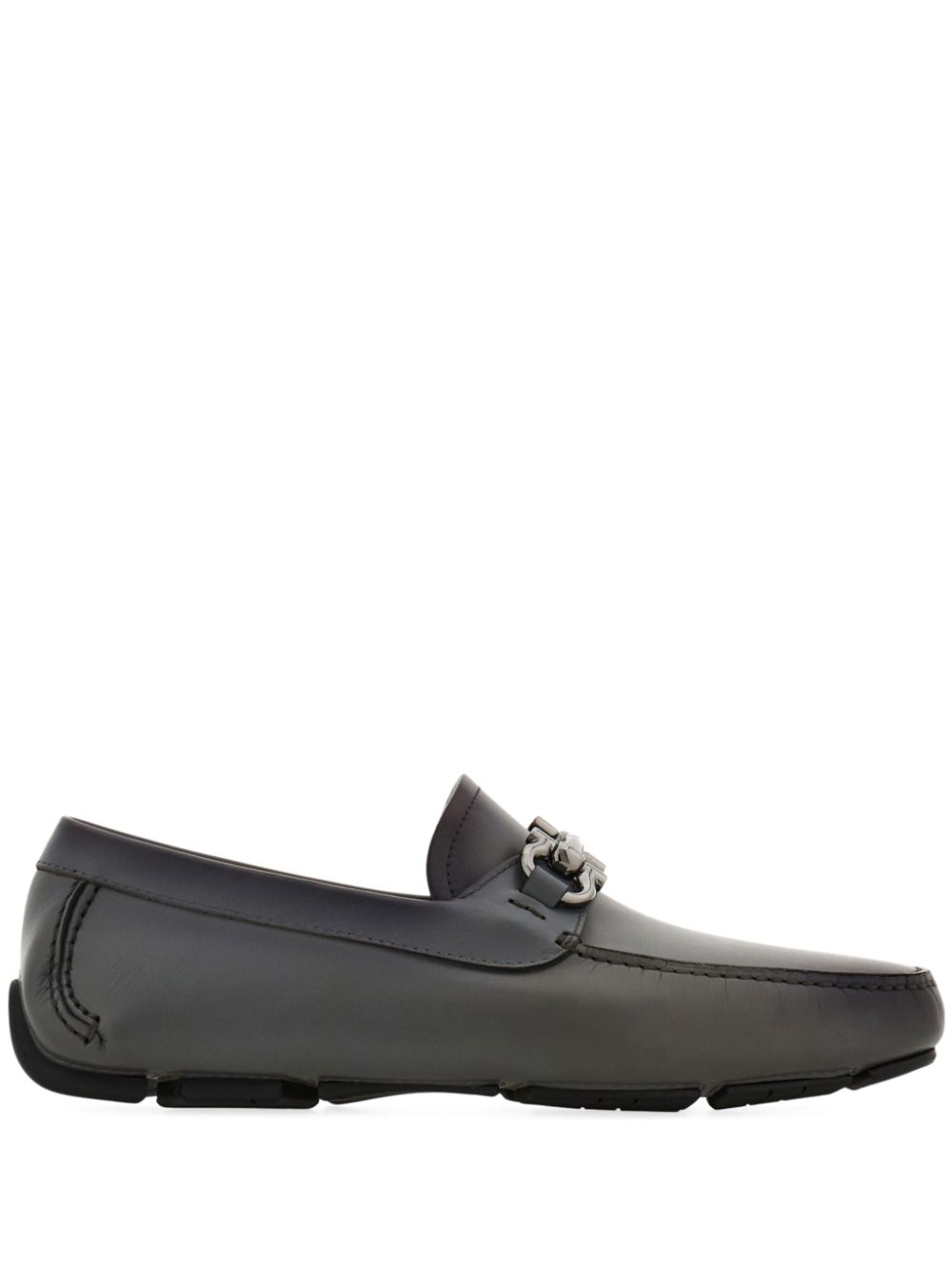 Ferragamo Gancini-plaque loafers Grey