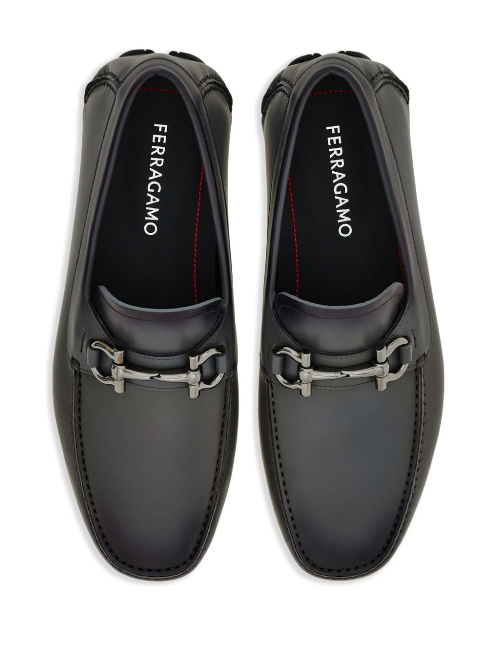 Ferragamo Gancini-plaque loafers Grey