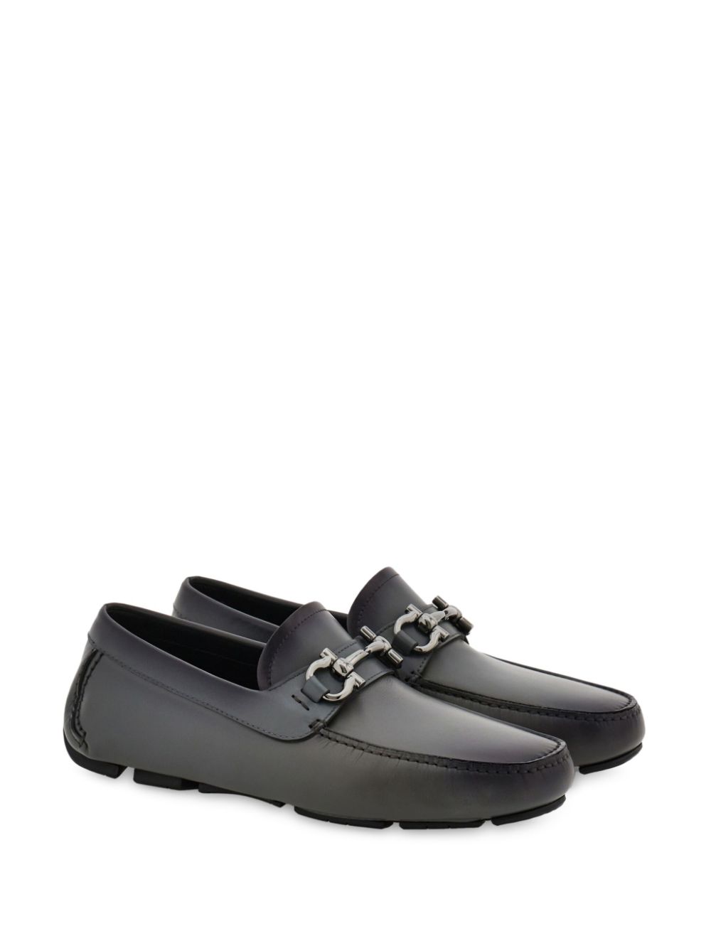 Ferragamo Gancini-plaque loafers Grey