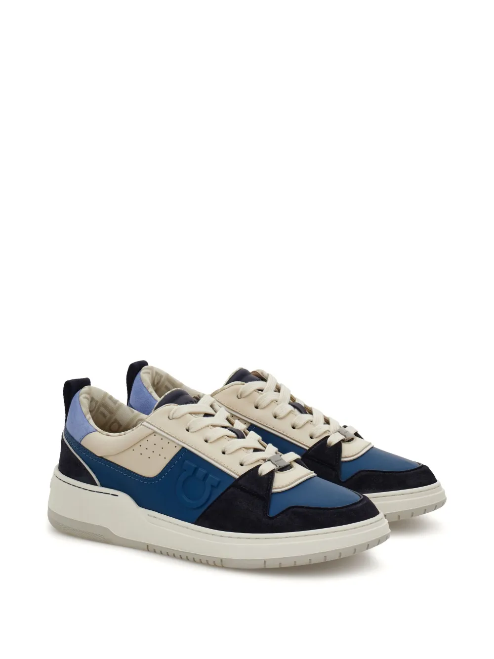 Ferragamo Gancini sneakers Navy blue Teal blue Mascarpone