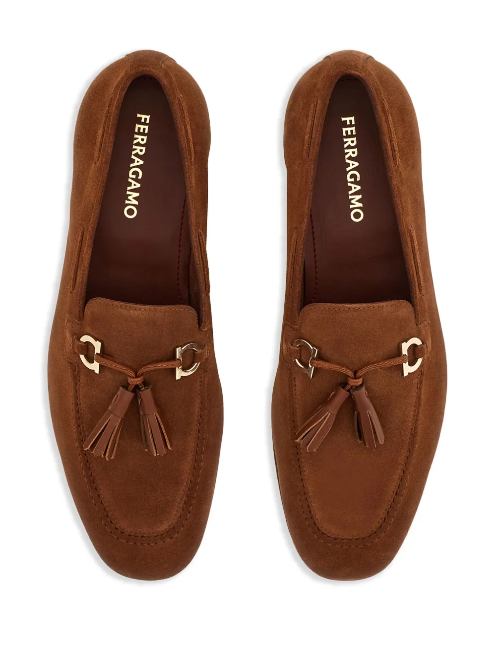 Ferragamo tasseled loafers Brown