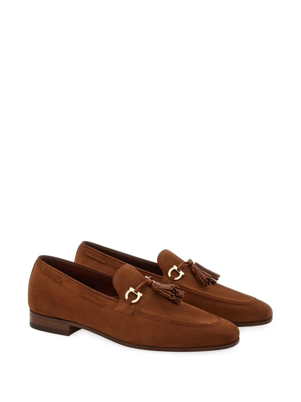 Ferragamo tasseled loafers Brown