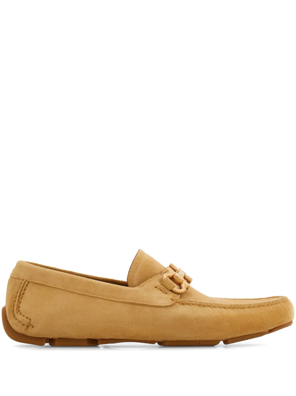 Ferragamo Gancini-plaque loafers Neutrals