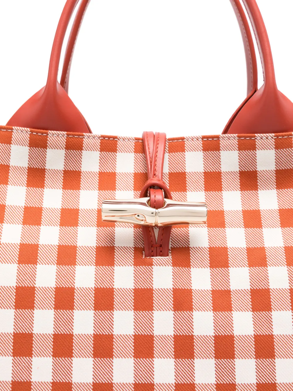 Longchamp Le Roseau grote shopper Bruin