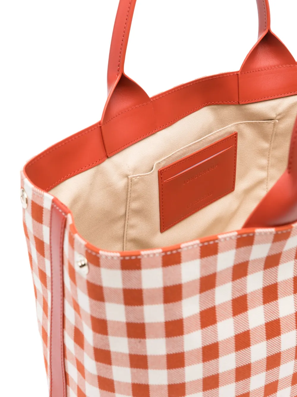 Longchamp Le Roseau grote shopper Bruin