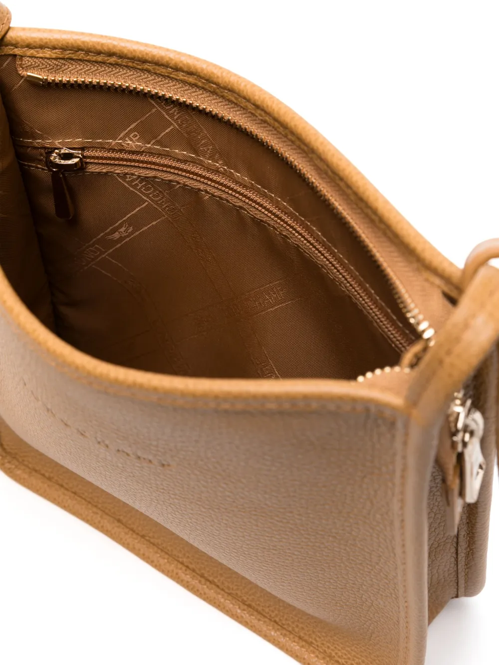 Longchamp Kleine Le Foulonné crossbodytas Bruin