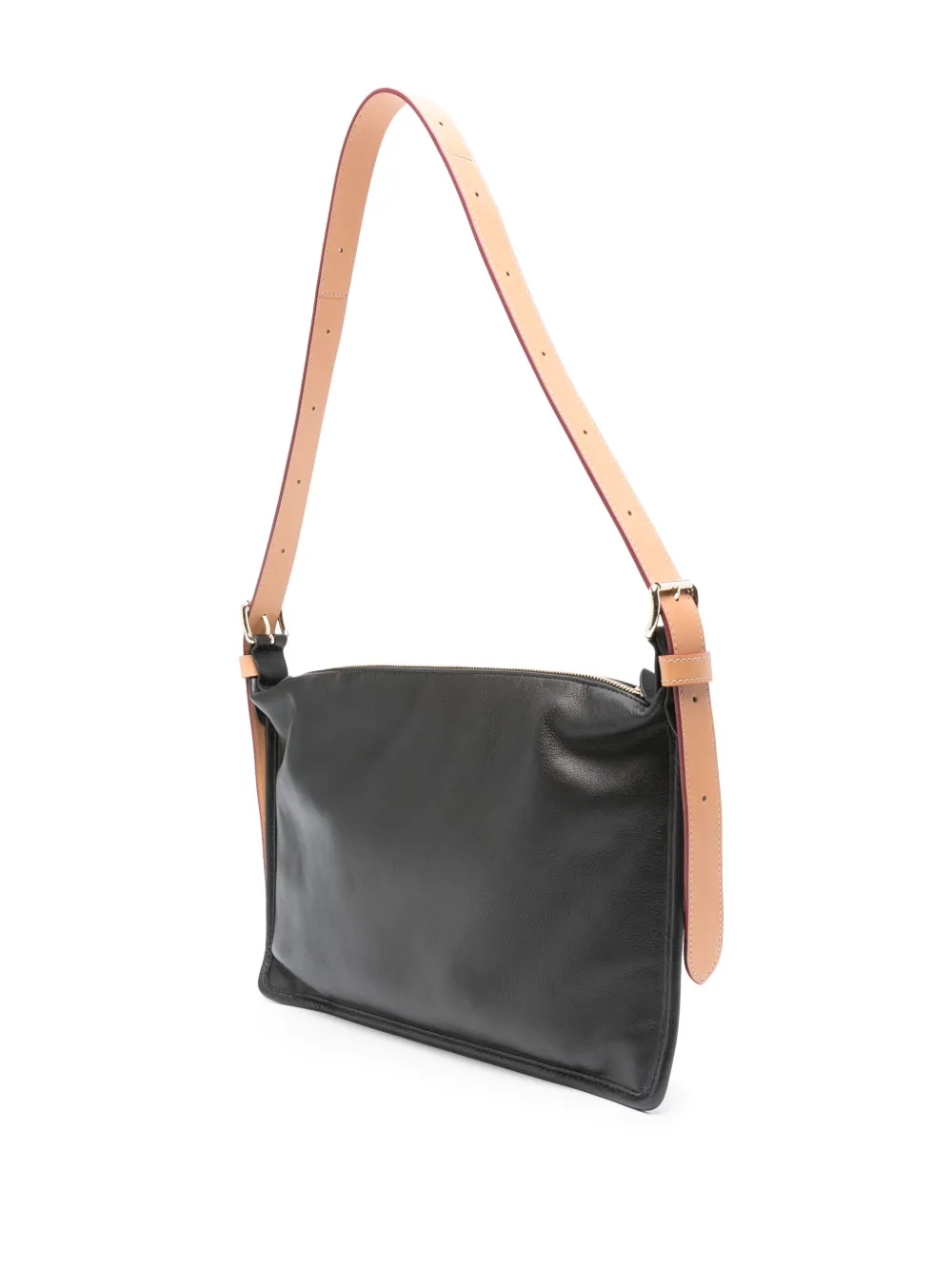 Longchamp Half Round leren schoudertas Zwart