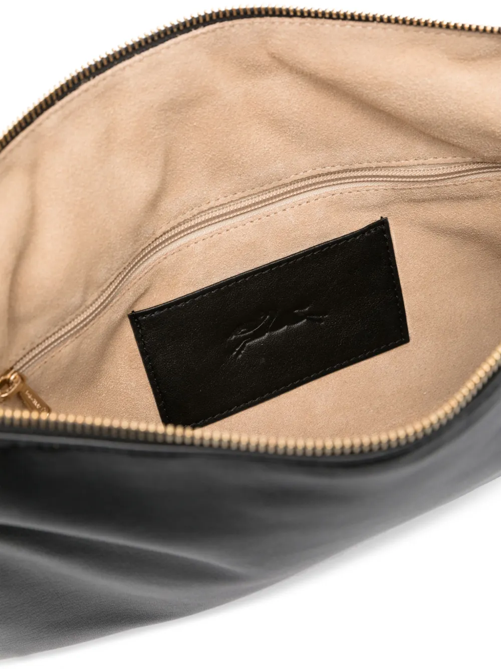 Longchamp Half Round leren schoudertas Zwart