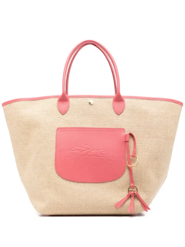 トートバッグ Longchamp Large Basket Bag Le Pliage Collection M Basket bag Oregano - Canvas