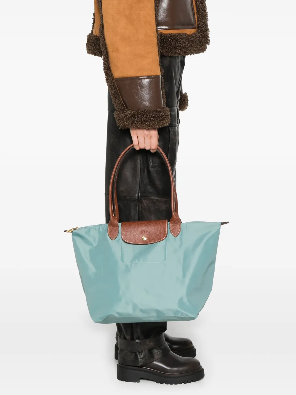 Longchamp Le Pilage grote shopper - Blauw
