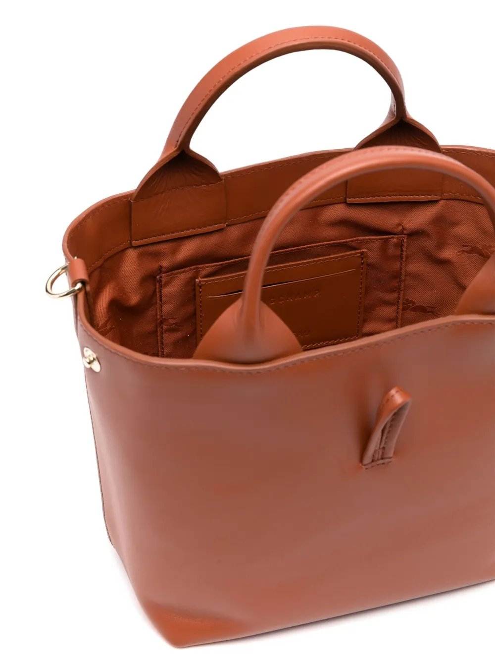 Longchamp Le Roseau kleine shopper Bruin