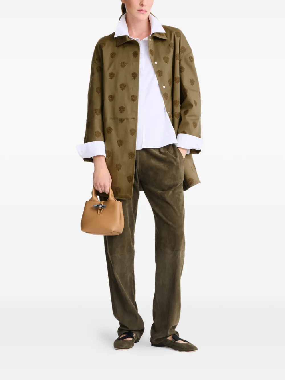 Longchamp Le Roseau XS shopper Bruin