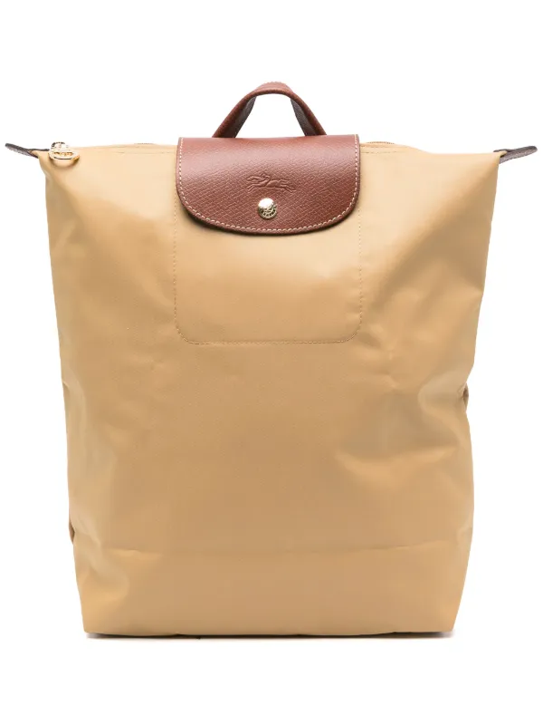 Longchamp Medium Le Pliage Backpack Brown FARFETCH IN