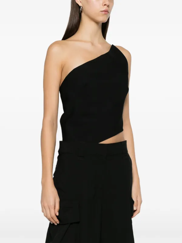 Alexander Wang Asymmetric Strapless Top | Black | FARFETCH