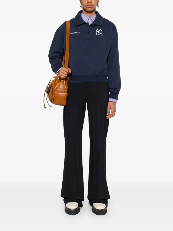 Sporty & Rich Yankees Serif Polo Top | Blue | FARFETCH