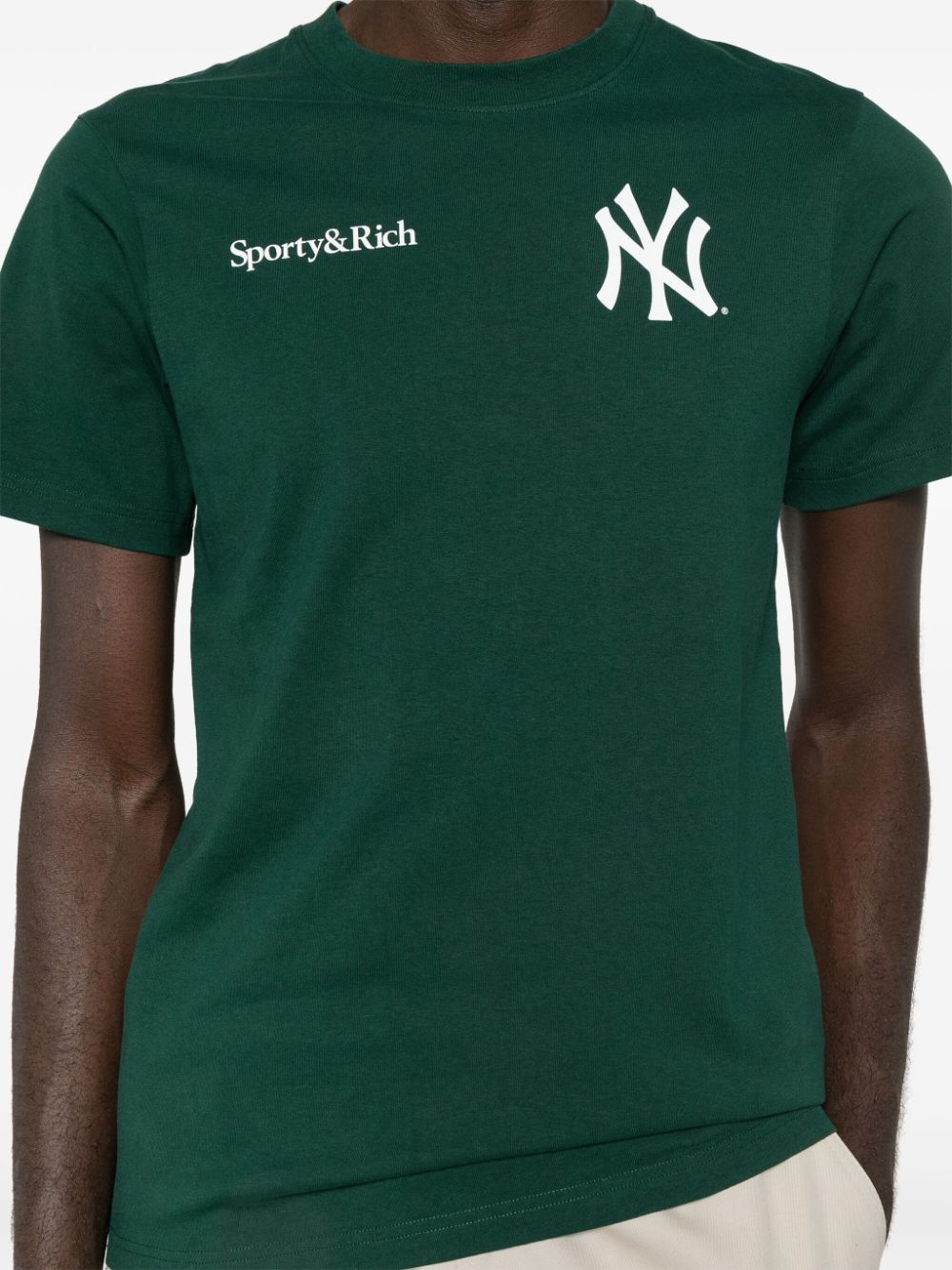 Shop Sporty And Rich Champions T-shirt In Green