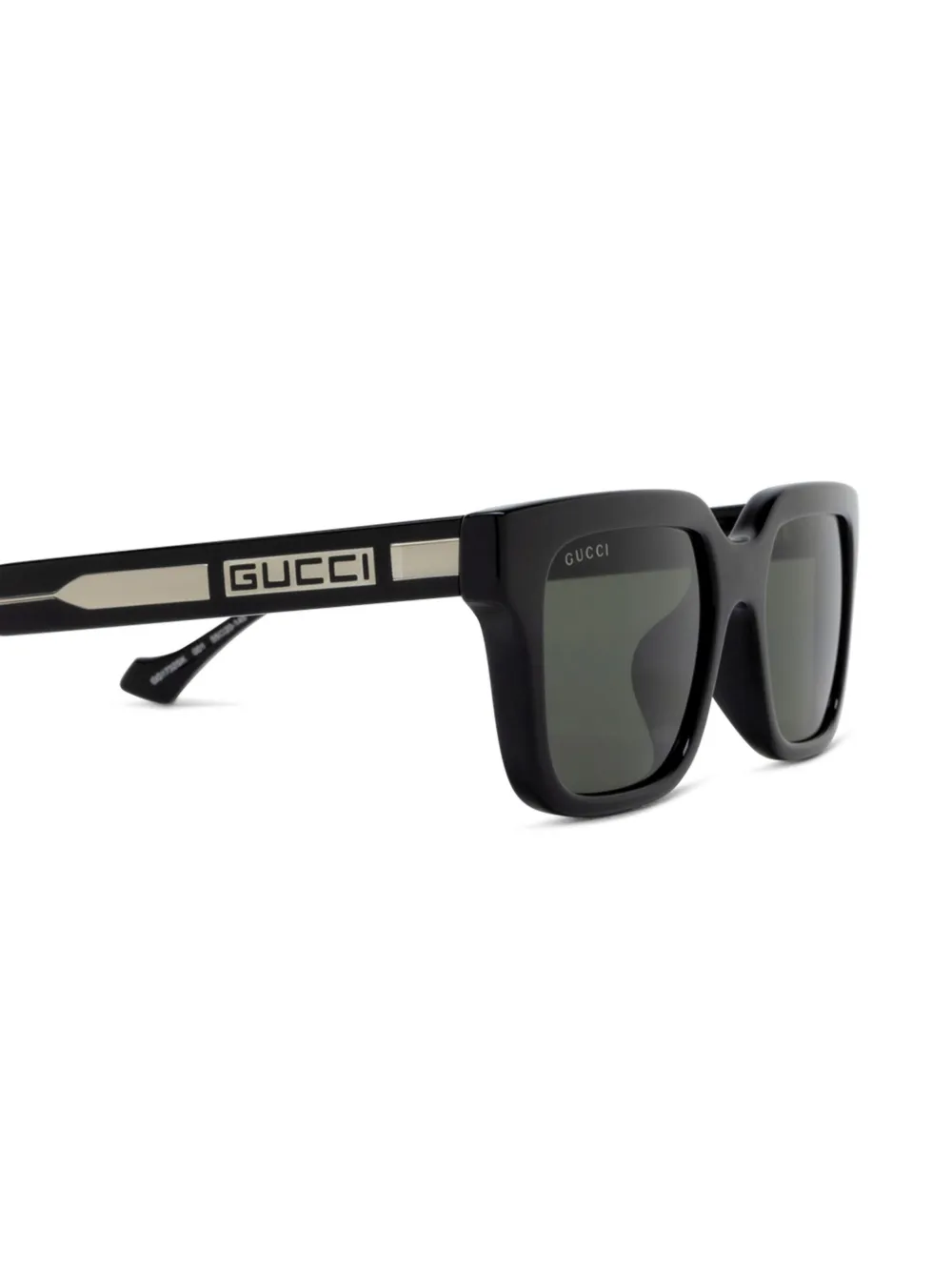 Gucci Eyewear Zonnebril met vierkant montuur Zwart