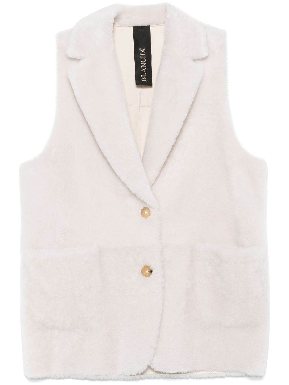 shearling gilet