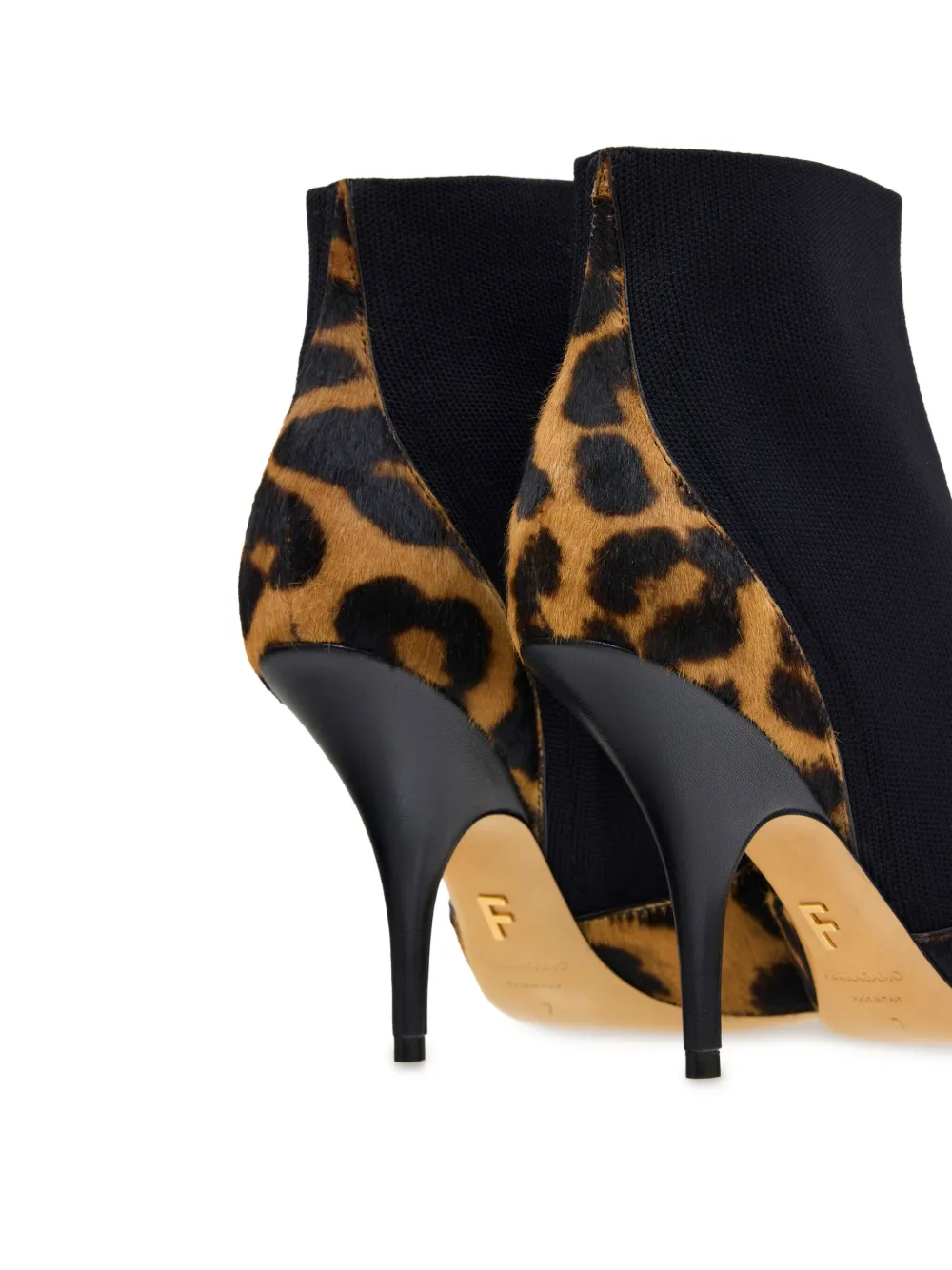 Ferragamo 95mm leopard-print ankle boots Multicolour