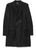 Zegna mini-check coat - Black