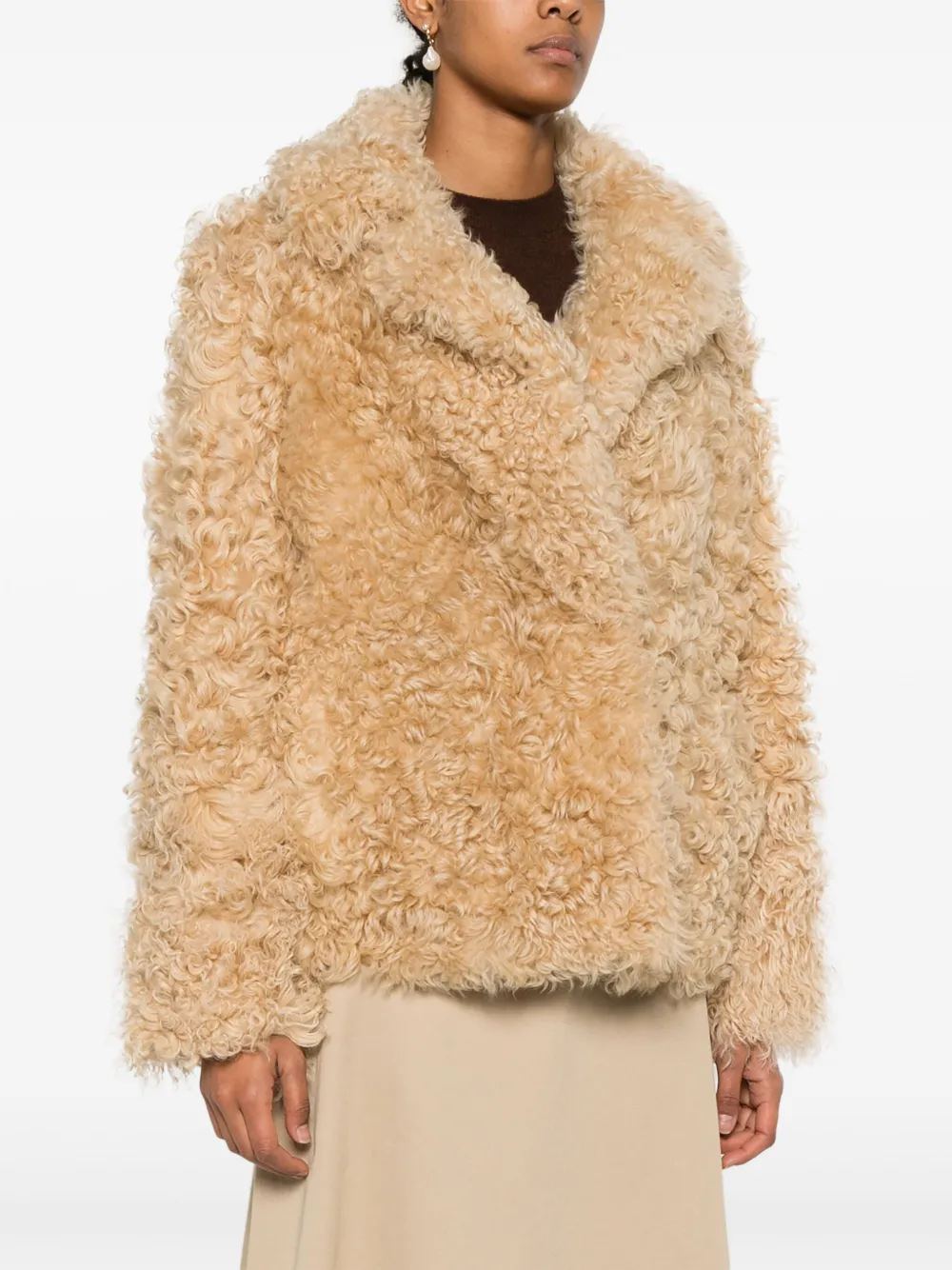  Blancha Shearling Jacket - Brown 