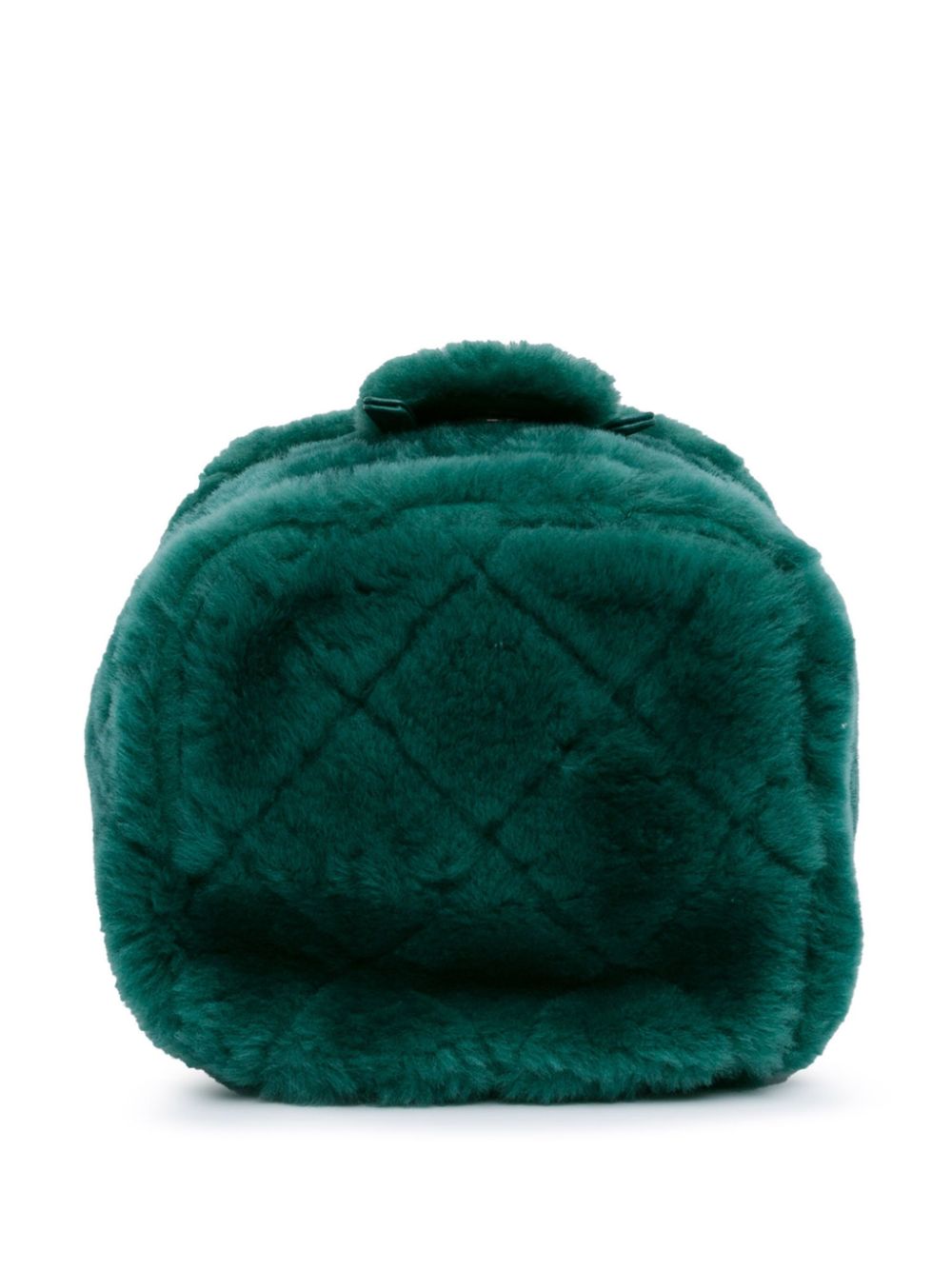 CHANEL Pre-Owned 2021-2023 kleine gewatteerde lammy toilettas - Groen