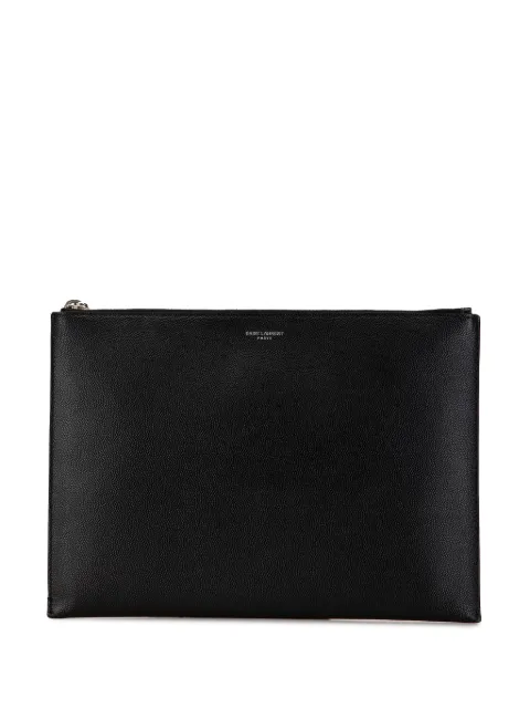 Saint Laurent Pre-Owned 2016 Grain de Poudre Zip clutch bag WOMEN